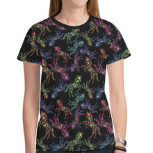 Load image into Gallery viewer, Floral Horse New All Over Print T-shirt for Women (Model T45) tshirt e-joyer 
