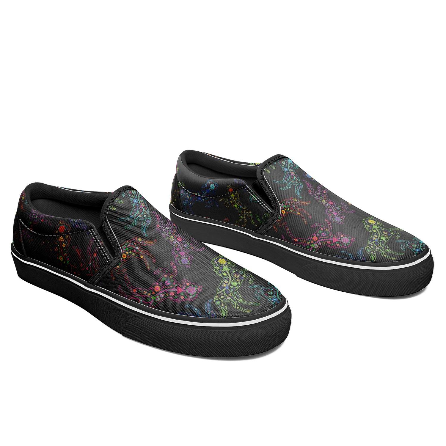 Floral Horse Otoyimm Canvas Slip On Shoes otoyimm Herman 