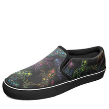 Load image into Gallery viewer, Floral Horse Otoyimm Canvas Slip On Shoes otoyimm Herman US Youth 1 / EUR 32 Black Sole 
