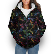 Load image into Gallery viewer, Floral Horse Sherpa Hoodie hoodie Herman 
