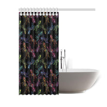 Load image into Gallery viewer, Floral Horse Shower Curtain 60&quot;x72&quot; Shower Curtain 60&quot;x72&quot; e-joyer 
