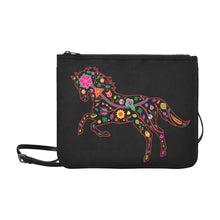 Load image into Gallery viewer, Floral Horse Slim Clutch Bag (Model 1668) Slim Clutch Bags (1668) e-joyer 
