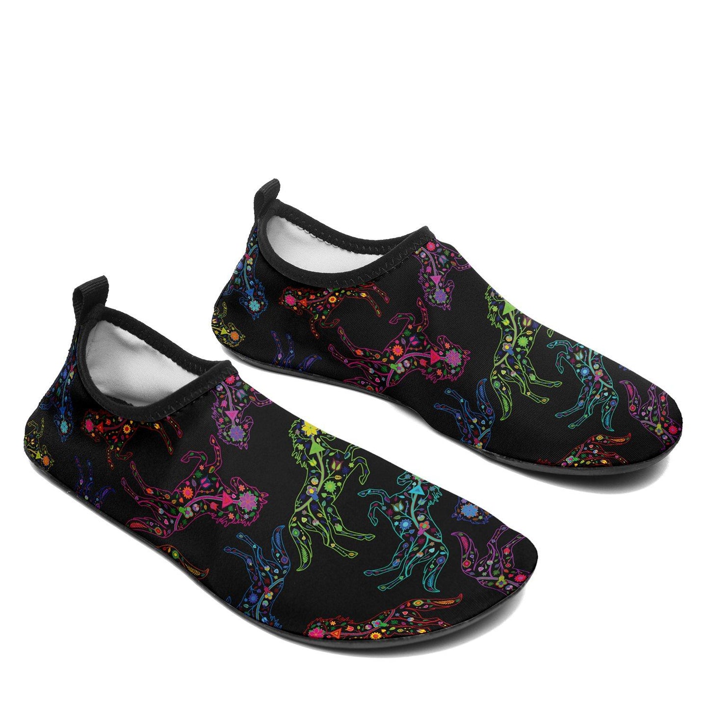 Floral Horse Sockamoccs Slip On Shoes Herman 