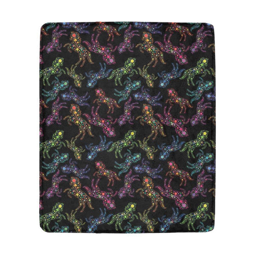 Floral Horse Ultra-Soft Micro Fleece Blanket 50