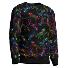 Load image into Gallery viewer, Floral Horse Unisex Crewneck Long Sleeve Top 49 Dzine 
