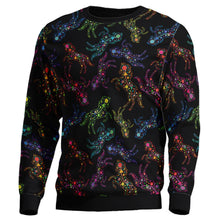 Load image into Gallery viewer, Floral Horse Unisex Crewneck Long Sleeve Top 49 Dzine 
