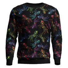 Load image into Gallery viewer, Floral Horse Unisex Crewneck Long Sleeve Top 49 Dzine 
