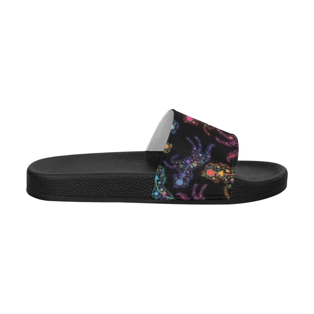 Floral Horse Women's Slide Sandals (Model 057) Women's Slide Sandals (057) e-joyer 