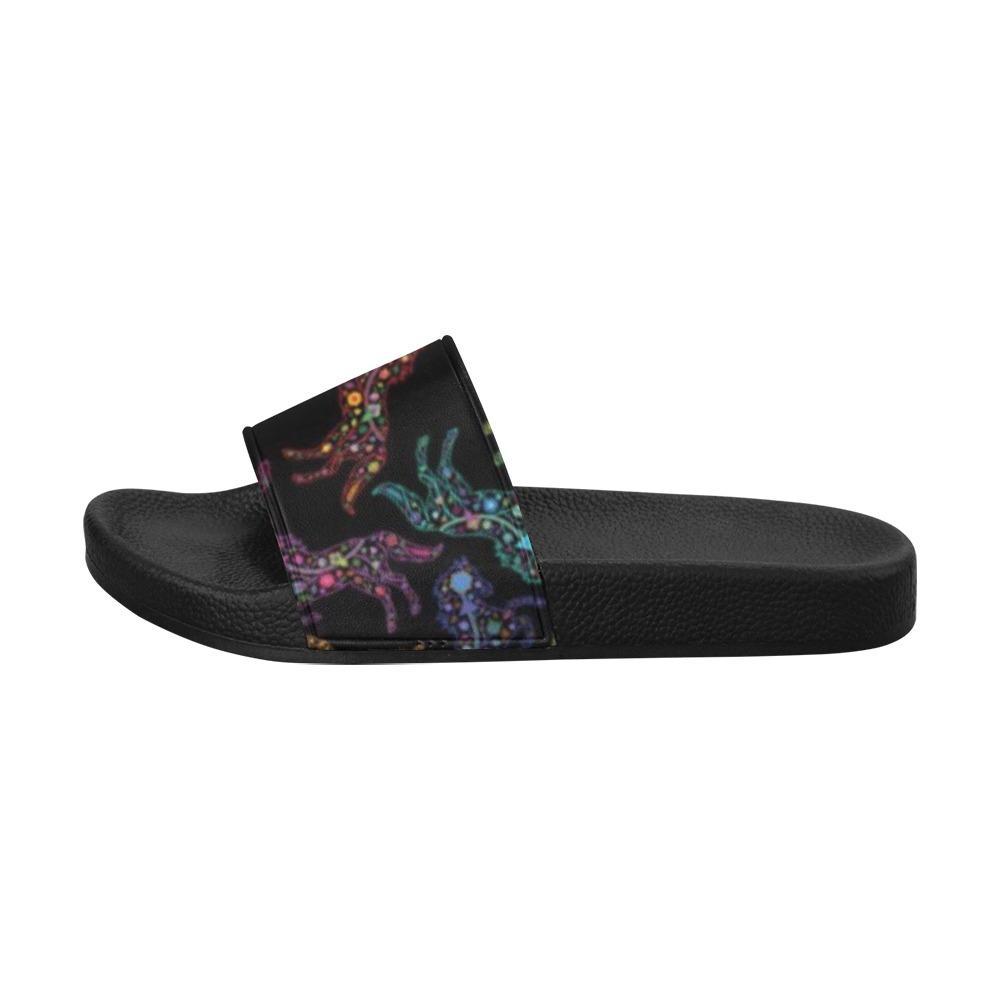 Floral Horse Women's Slide Sandals (Model 057) Women's Slide Sandals (057) e-joyer 