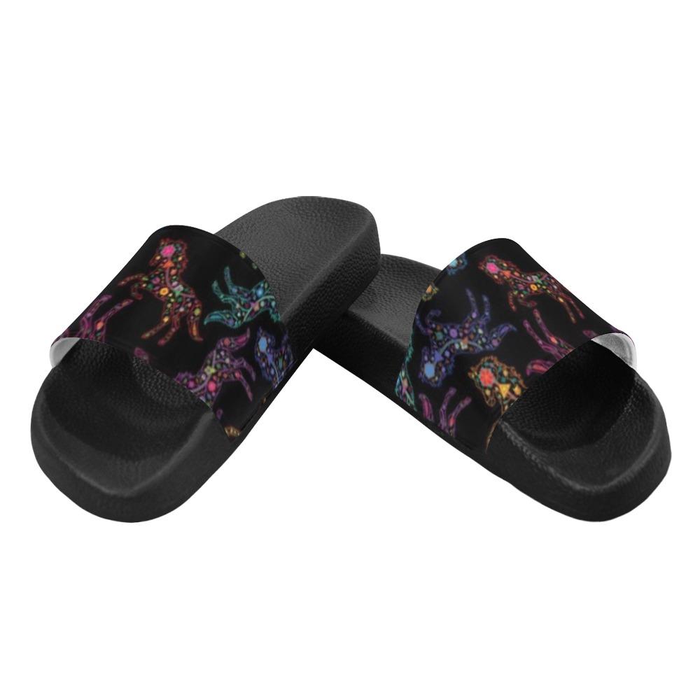 Floral Horse Women's Slide Sandals (Model 057) Women's Slide Sandals (057) e-joyer 