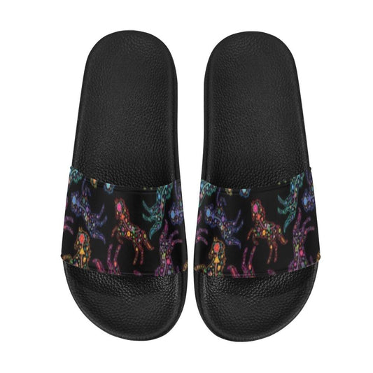 Floral Horse Women's Slide Sandals (Model 057) Women's Slide Sandals (057) e-joyer 