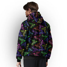 Load image into Gallery viewer, Floral Humming Bird Sherpa Hoodie hoodie Herman 
