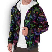 Load image into Gallery viewer, Floral Humming Bird Sherpa Hoodie hoodie Herman 
