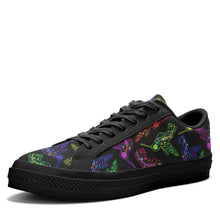 Load image into Gallery viewer, Floral Hummingbird Aapisi Low Top Canvas Shoes Black Sole aapisi Herman 
