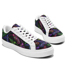 Load image into Gallery viewer, Floral Hummingbird Aapisi Low Top Canvas Shoes White Sole aapisi Herman 
