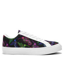 Load image into Gallery viewer, Floral Hummingbird Aapisi Low Top Canvas Shoes White Sole aapisi Herman 
