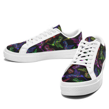 Load image into Gallery viewer, Floral Hummingbird Aapisi Low Top Canvas Shoes White Sole aapisi Herman 
