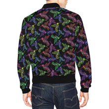 Load image into Gallery viewer, Floral Hummingbird All Over Print Bomber Jacket for Men (Model H19) All Over Print Bomber Jacket for Men (H19) e-joyer 
