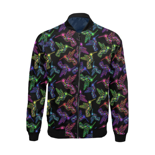 Floral Hummingbird All Over Print Bomber Jacket for Men (Model H19) All Over Print Bomber Jacket for Men (H19) e-joyer 