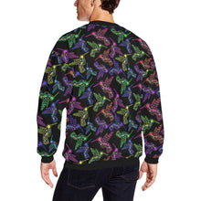 Load image into Gallery viewer, Floral Hummingbird All Over Print Crewneck Sweatshirt for Men (Model H18) shirt e-joyer 
