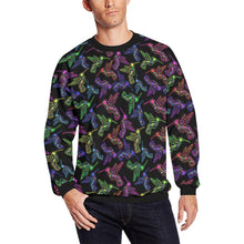 Load image into Gallery viewer, Floral Hummingbird All Over Print Crewneck Sweatshirt for Men (Model H18) shirt e-joyer 
