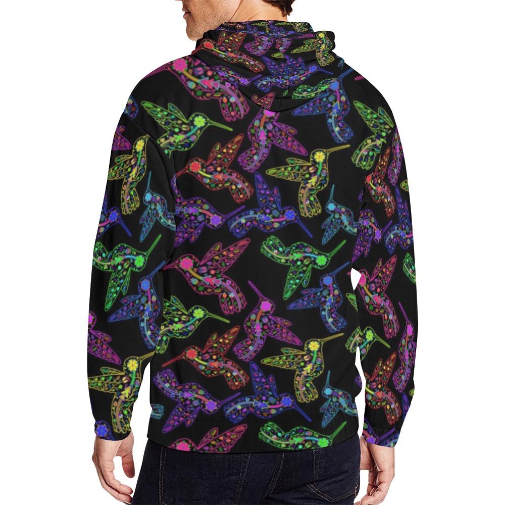 Floral Hummingbird All Over Print Full Zip Hoodie for Men (Model H14) All Over Print Full Zip Hoodie for Men (H14) e-joyer 