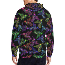 Load image into Gallery viewer, Floral Hummingbird All Over Print Full Zip Hoodie for Men (Model H14) All Over Print Full Zip Hoodie for Men (H14) e-joyer 
