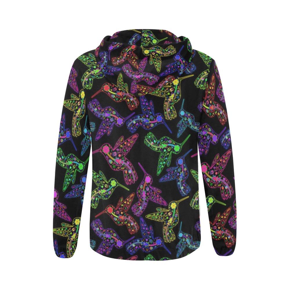 Floral Hummingbird All Over Print Full Zip Hoodie for Women (Model H14) All Over Print Full Zip Hoodie for Women (H14) e-joyer 