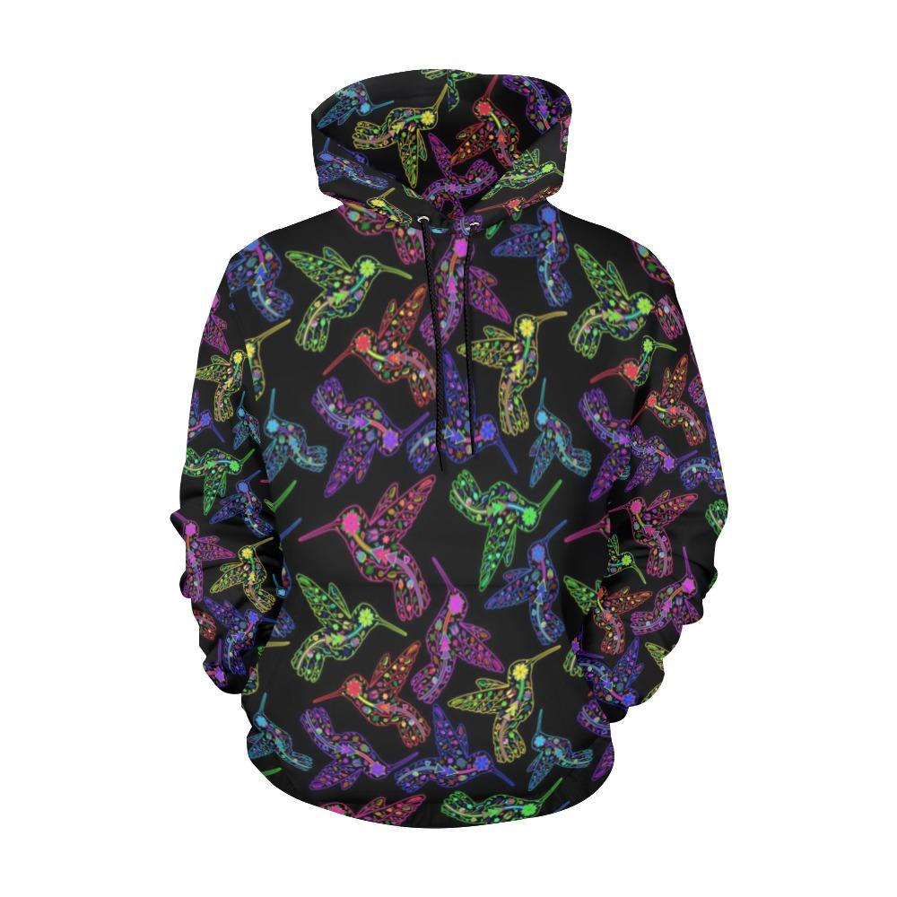 Floral Hummingbird All Over Print Hoodie for Women (USA Size) (Model H13) All Over Print Hoodie for Women (H13) e-joyer 