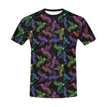 Load image into Gallery viewer, Floral Hummingbird All Over Print T-Shirt for Men (USA Size) (Model T40) All Over Print T-Shirt for Men (T40) e-joyer 
