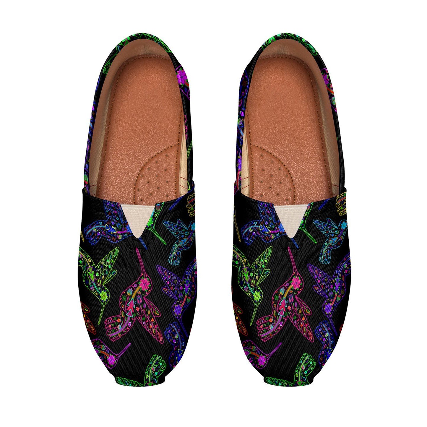 Floral Hummingbird Casual Unisex Slip On Shoe Herman 