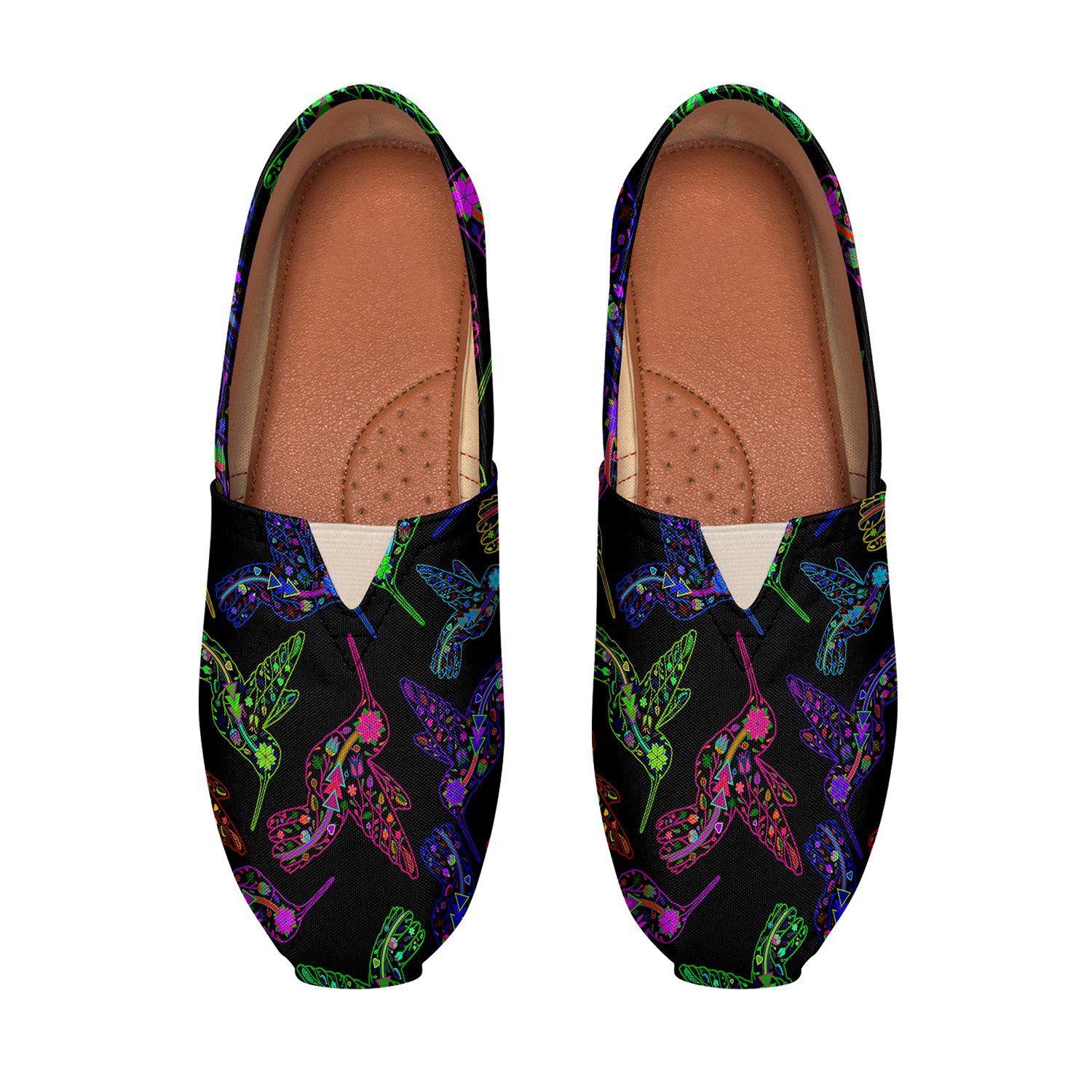 Floral Hummingbird Casual Unisex Slip On Shoe Herman 