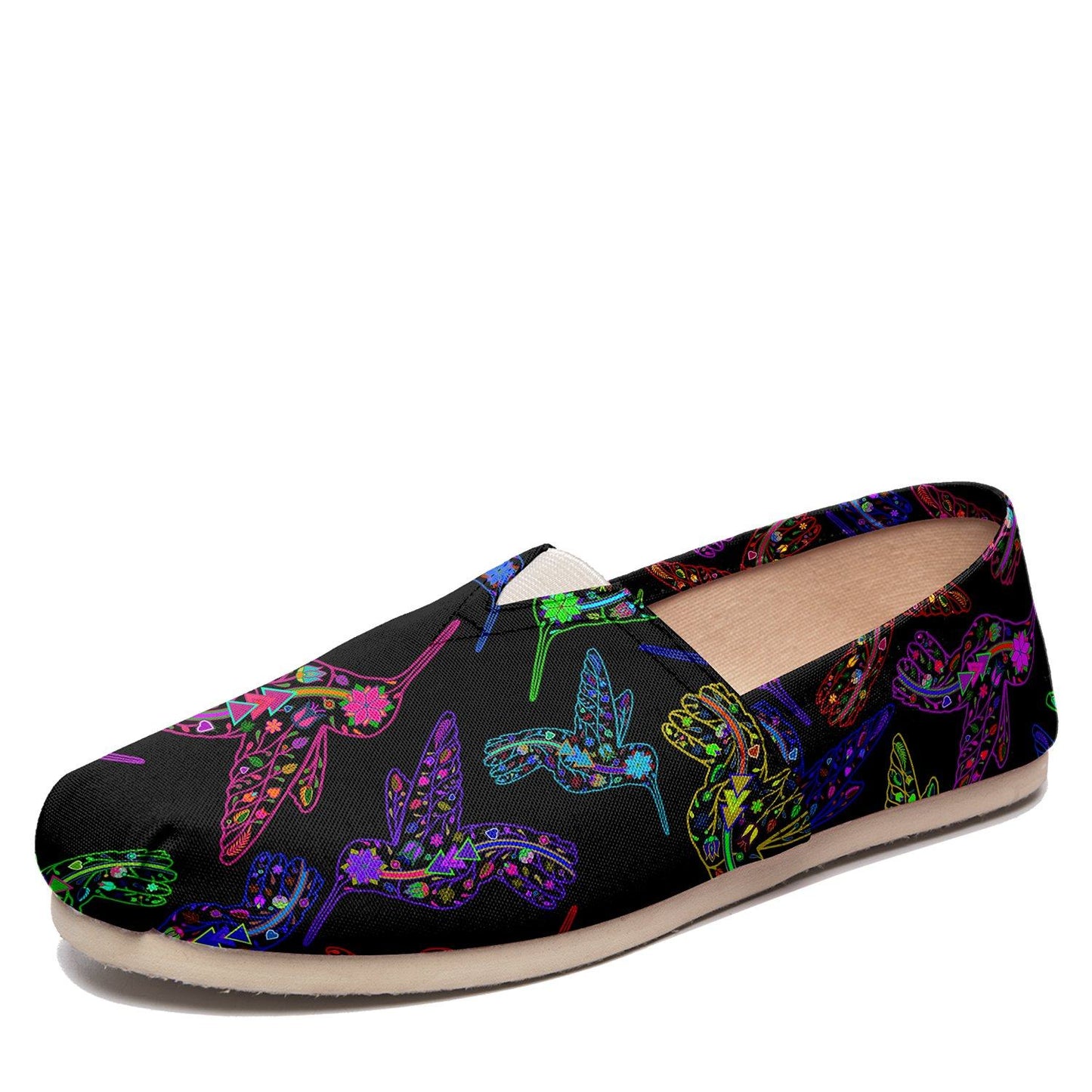 Floral Hummingbird Casual Unisex Slip On Shoe Herman 