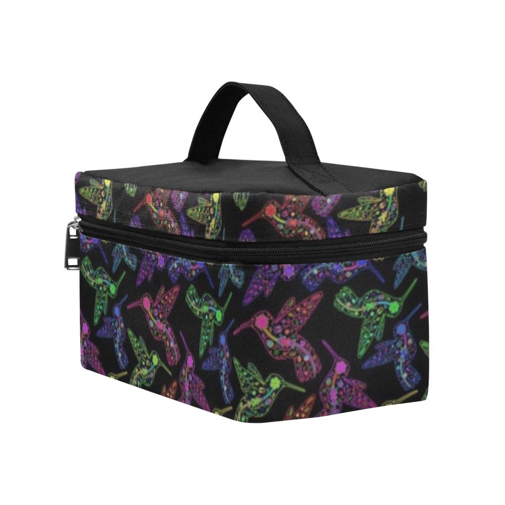 Floral Hummingbird Cosmetic Bag/Large (Model 1658) Cosmetic Bag e-joyer 