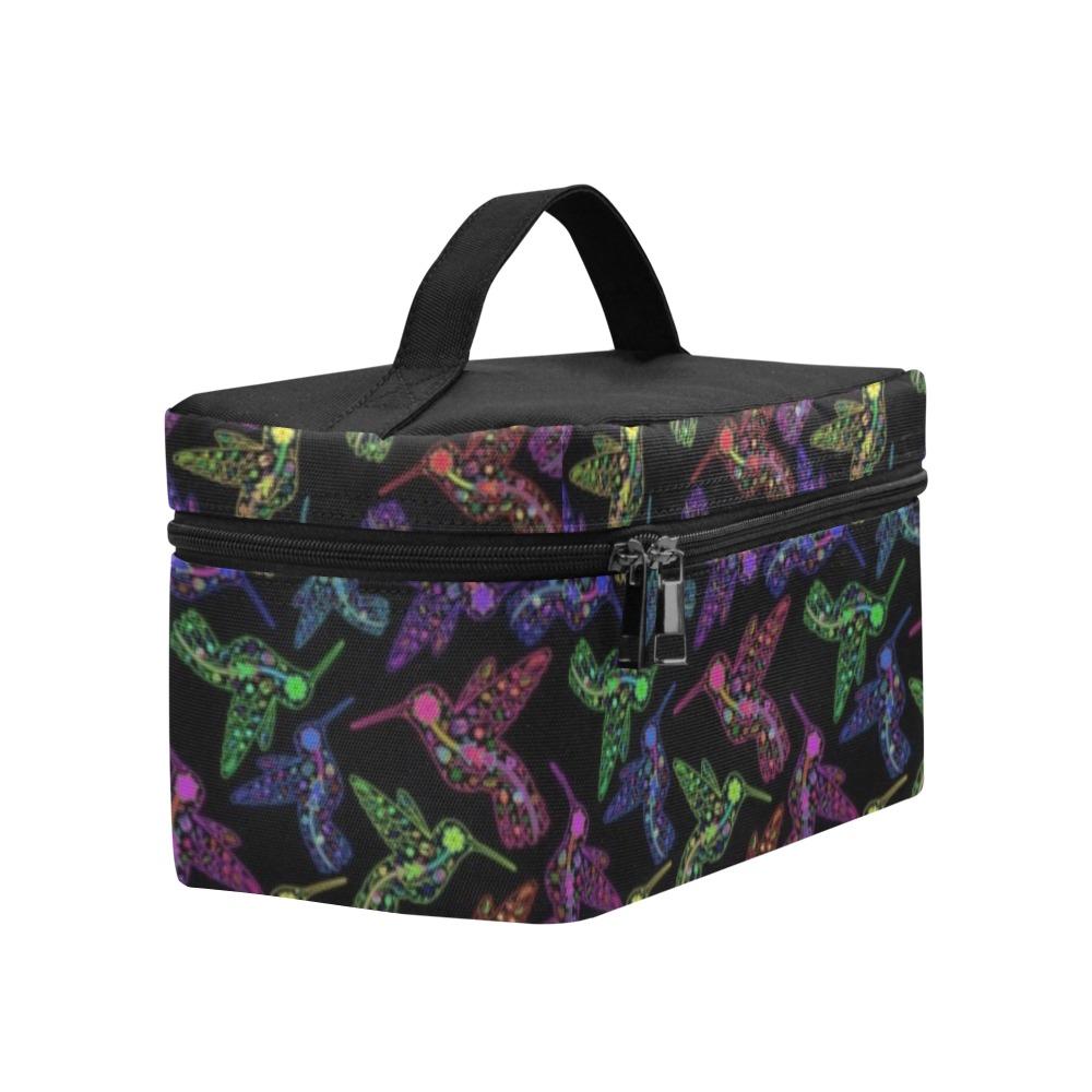 Floral Hummingbird Cosmetic Bag/Large (Model 1658) Cosmetic Bag e-joyer 