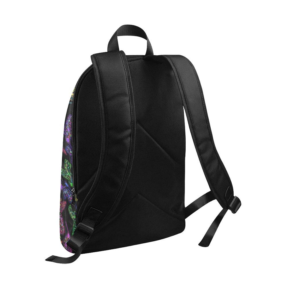 Floral Hummingbird Fabric Backpack for Adult (Model 1659) Casual Backpack for Adult (1659) e-joyer 