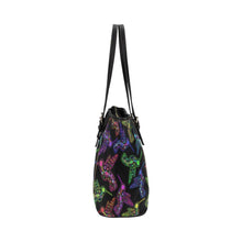 Load image into Gallery viewer, Floral Hummingbird Leather Tote Bag/Large (Model 1640) bag e-joyer 
