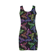 Load image into Gallery viewer, Floral Hummingbird Medea Vest Dress (Model D06) Medea Vest Dress (D06) e-joyer 
