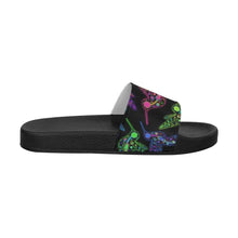 Load image into Gallery viewer, Floral Hummingbird Men&#39;s Slide Sandals (Model 057) Men&#39;s Slide Sandals (057) e-joyer 
