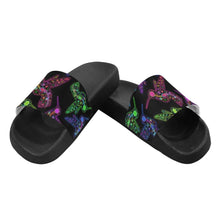 Load image into Gallery viewer, Floral Hummingbird Men&#39;s Slide Sandals (Model 057) Men&#39;s Slide Sandals (057) e-joyer 
