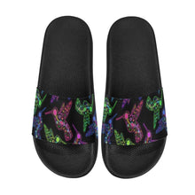 Load image into Gallery viewer, Floral Hummingbird Men&#39;s Slide Sandals (Model 057) Men&#39;s Slide Sandals (057) e-joyer 
