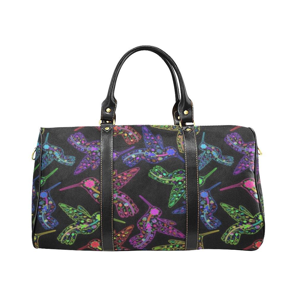 Floral Hummingbird New Waterproof Travel Bag/Large (Model 1639) Waterproof Travel Bags (1639) e-joyer 