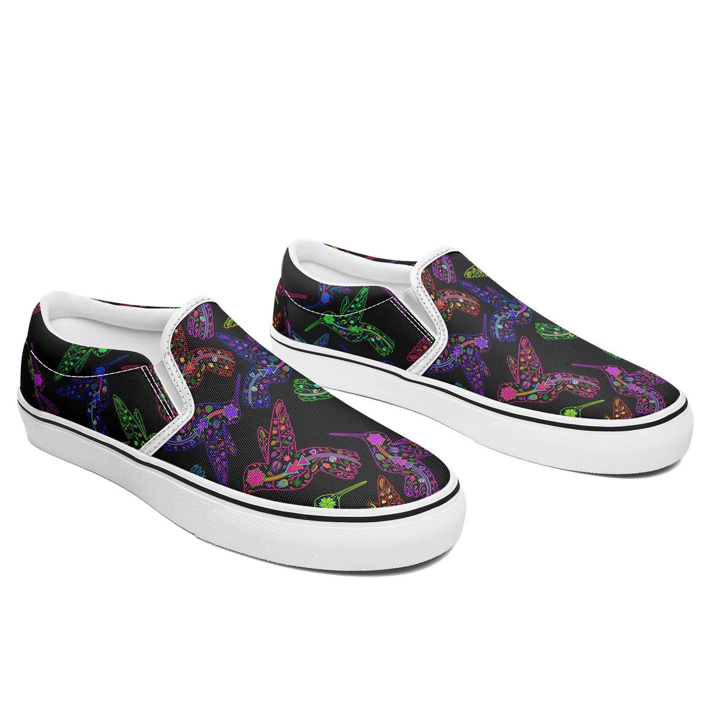 Floral Hummingbird Otoyimm Canvas Slip On Shoes otoyimm Herman 