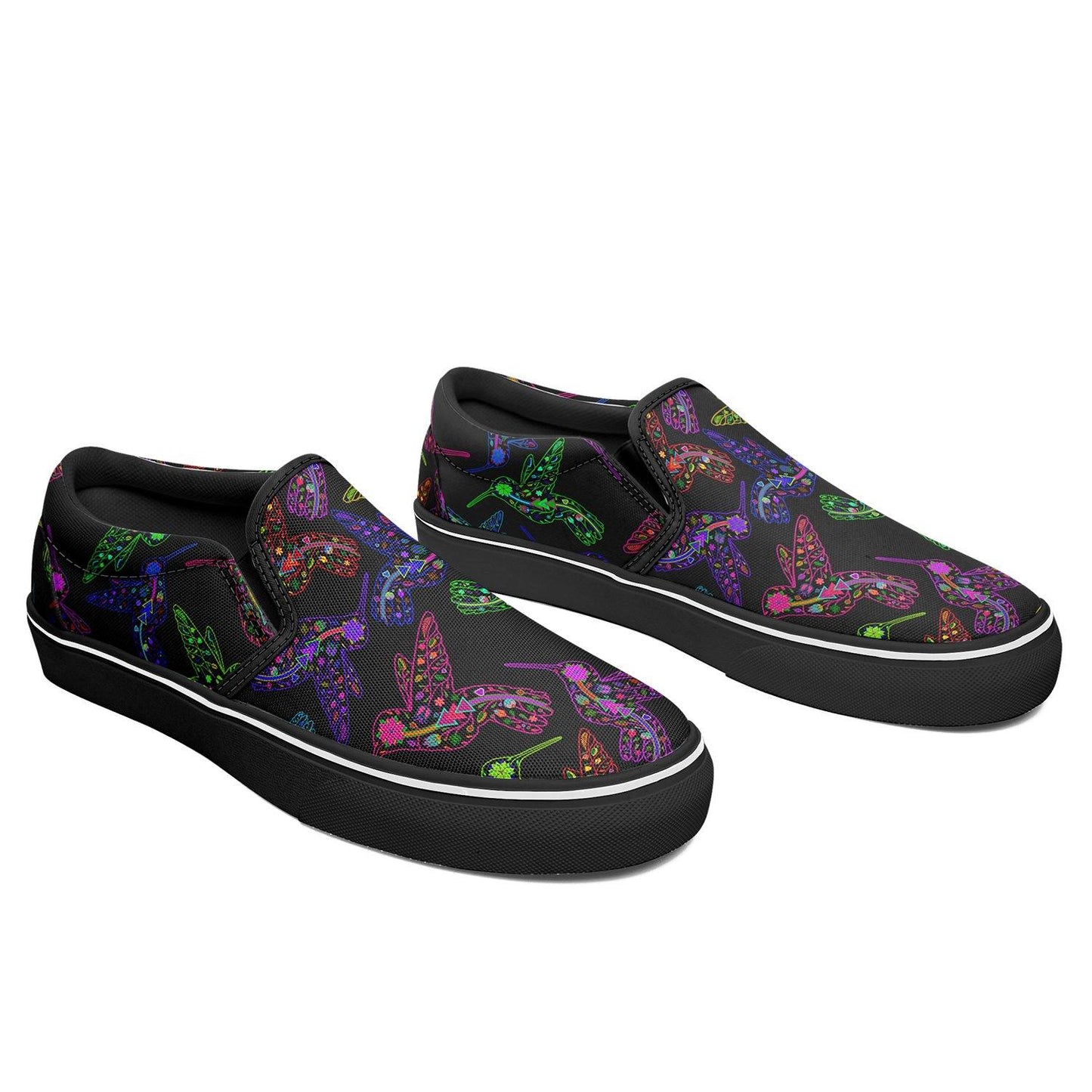 Floral Hummingbird Otoyimm Canvas Slip On Shoes otoyimm Herman 