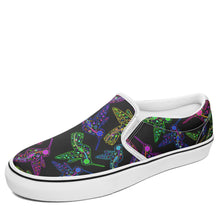 Load image into Gallery viewer, Floral Hummingbird Otoyimm Canvas Slip On Shoes otoyimm Herman US Youth 1 / EUR 32 White Sole 
