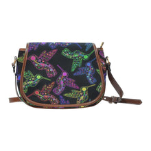 Load image into Gallery viewer, Floral Hummingbird Saddle Bag/Large (Model 1649) bag e-joyer 
