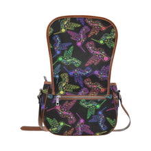 Load image into Gallery viewer, Floral Hummingbird Saddle Bag/Large (Model 1649) bag e-joyer 
