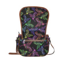 Load image into Gallery viewer, Floral Hummingbird Saddle Bag/Small (Model 1649) Full Customization bag e-joyer 
