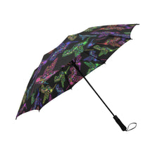 Load image into Gallery viewer, Floral Hummingbird Semi-Automatic Foldable Umbrella (Model U05) Semi-Automatic Foldable Umbrella e-joyer 
