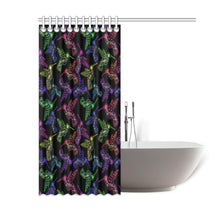 Load image into Gallery viewer, Floral Hummingbird Shower Curtain 60&quot;x72&quot; Shower Curtain 60&quot;x72&quot; e-joyer 
